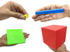 Base Ten Blocks Kit – 84 Pieces, Mats & Book: 2 Cubes, 12 Flats, 20 Rods, 50 Units