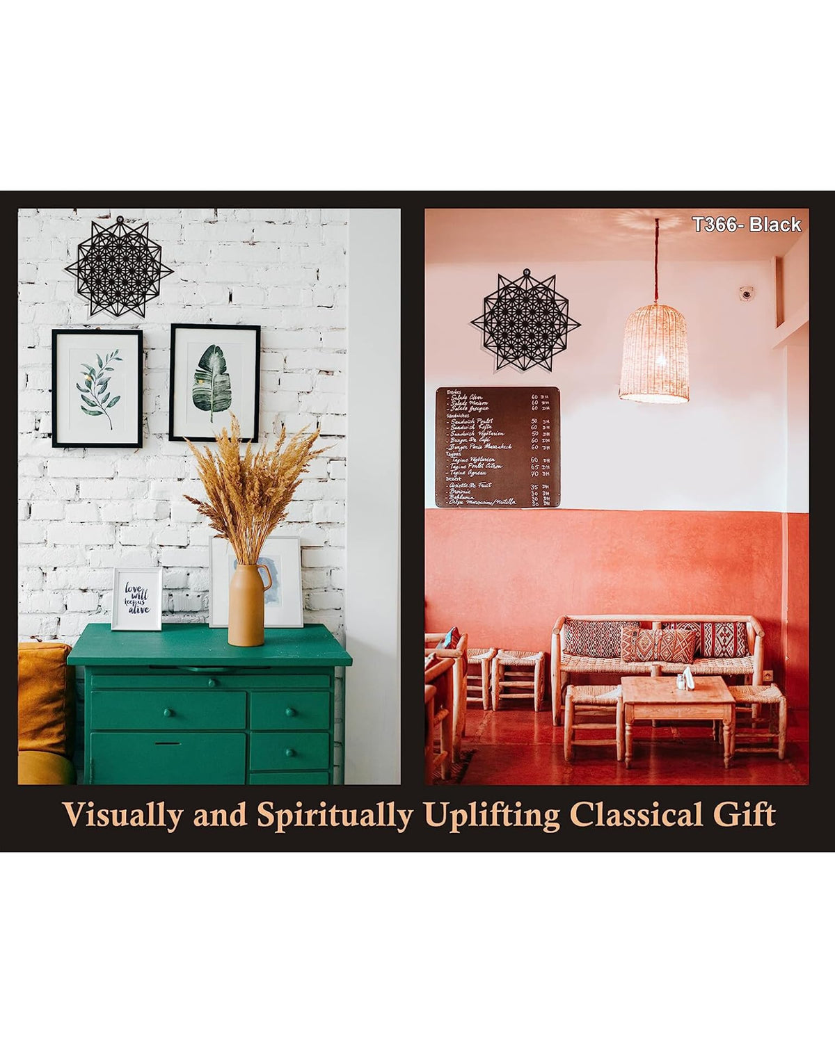 Tetrahedron Grid of Life – Hand-Painted Wooden Wall Art