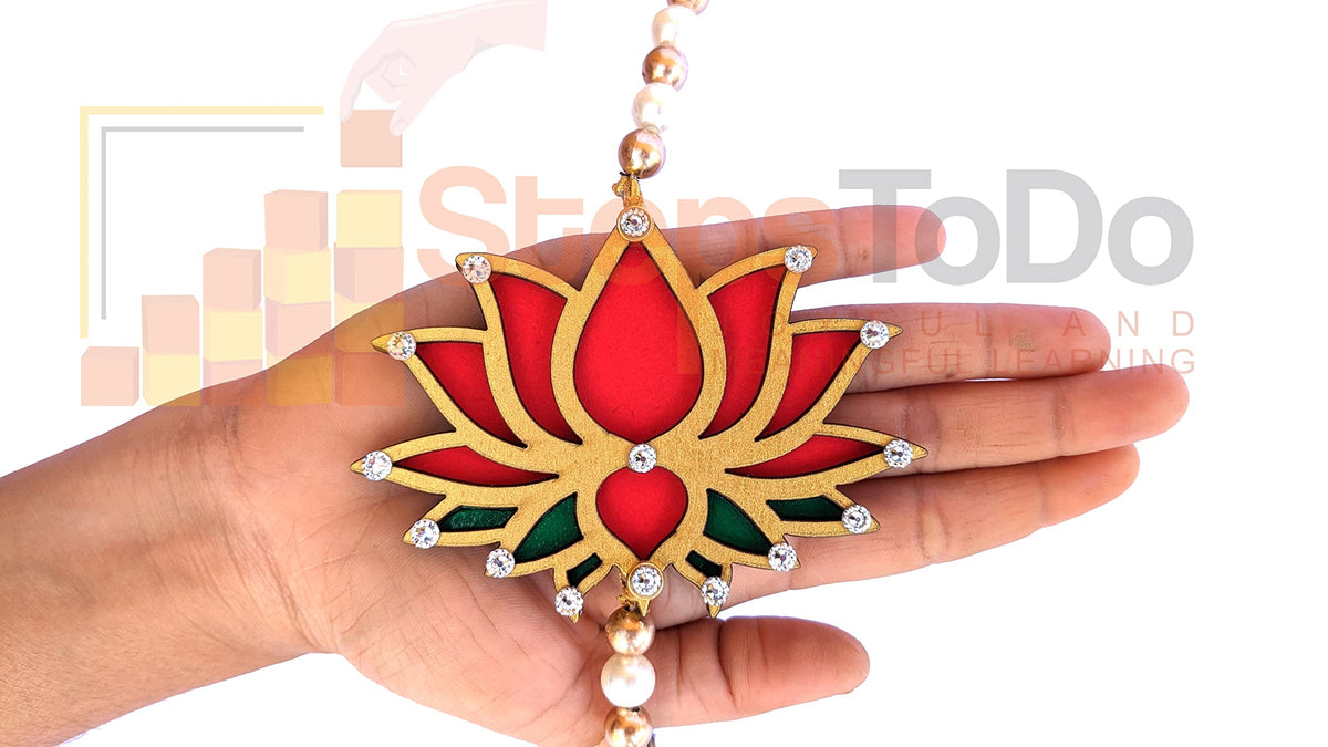 Handmade Pichwai Cow & Lotus Hangings – Jhumki Style