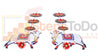 StepsToDo Pithcwai Cow and Lotus Hanging. Handmade Wall Decor. Jhumki Style Hanging. Cow Cutouts. for Home, Wedding and All Festivals Decor.