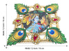 Radha Krishna MDF Rangoli Set with Peacock Feather & Tealights – 9 Pieces