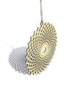 Angular Torus Flower – Hand-Painted Wooden Wall Art