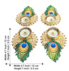Radha Krishna MDF Rangoli Set with Peacock Feather & Tealights – 9 Pieces