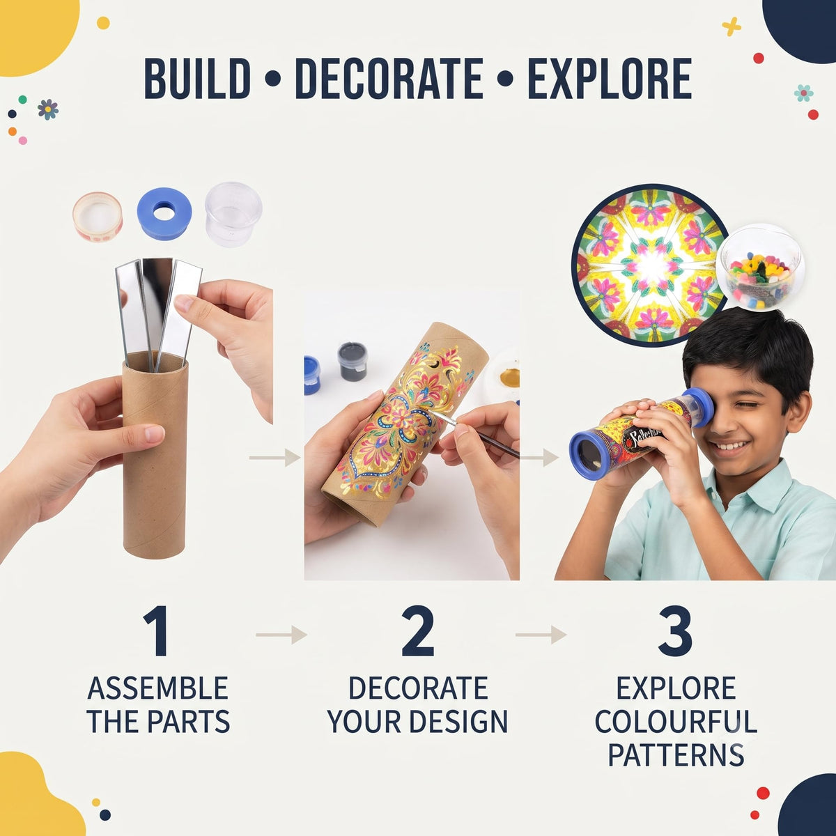 DIY Kaleidoscope Making Kit – Science & Art