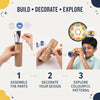 StepsToDo Kaleidoscope Making Kit for Kids | DIY Science & Art Activity