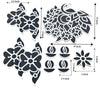 Floating Rangoli Set of 10 – 11-Inch Peacock, 9-Inch Borders, 2.5-Inch Diyas & 4-Inch Flower