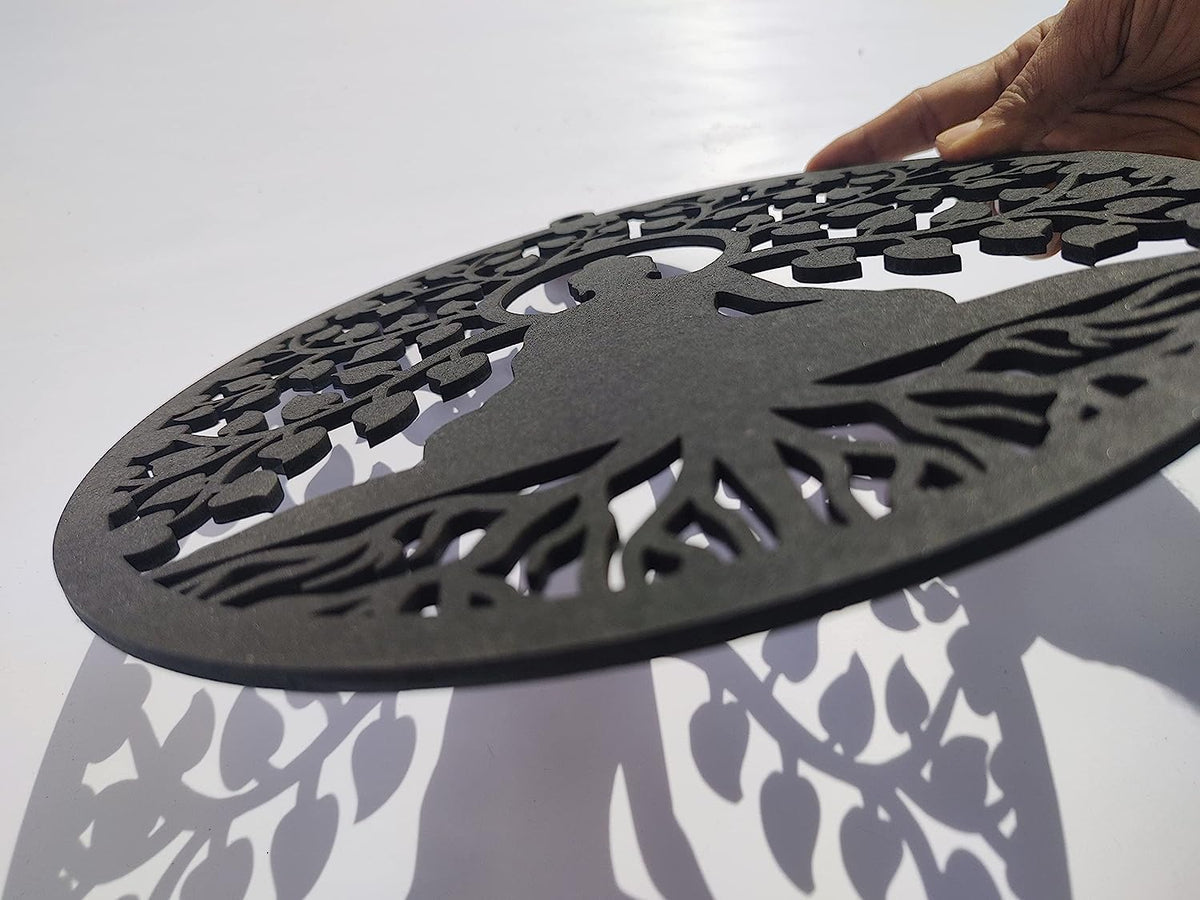 Tree of Life with Buddha – Hand-Painted Wall Art