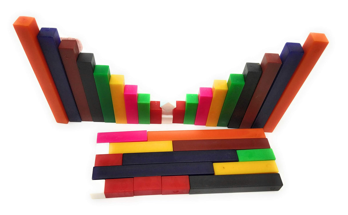 Plastic Cuisenaire Fraction Rods – Set of 74