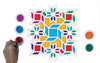 StepsToDo Reusable Rangoli Making Frame Simply Fill in with Rangoli, Pulses or Petals. Traditional Designs with Modern Day Ease of Use. Durable. Portable. Washable (Design 29)