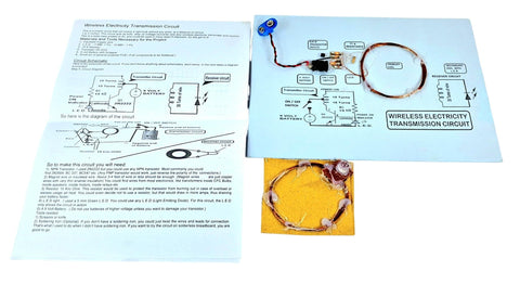 StepsToDo Wireless Electricity Transmission Project Kit | DIY Model of Wireless Power Transfer by Mutual Induction for Class 12 Physics Student with Coils LED Demo and STEM Instruction Guide