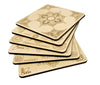 StepsToDo Wooden Dot Mandalas Paint Kit (H) – DIY Tea Coaster Set with Holder | 6 Square MDF Coasters, Acrylic Colours, Dotting Tools, Brushes & Stand | Mandala Art Kit for Beginners & Artists