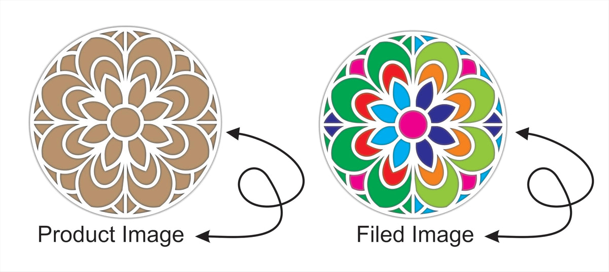 Large Reusable Floating Rangoli Mat – Design 28
