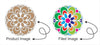 StepsToDo Reusable Floating Big Size Rangoli Mat. Washable, Readymade Stencil Template Craft. Just Fill with Rangoli or Petals. Traditional Design with Modern Day Ease of Use (Design 28)