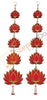StepsToDo Handmade Lotus Hanging. 5 Tier Decorative Lotus Garlands. Lotus Toran for Ganapati, Diwali, Dashera, Decorations, Festival Gift, Wedding Decoration. Lotus Wind Chime.