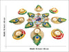 Shreenathji MDF Rangoli Set with Peacock Feather & Tealights – 9 Pieces