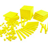 StepsToDo Base Ten Blocks Set – 131 Pieces Yellow Math Manipulative | Ones Tens Hundreds Thousand Blocks | Place Value Learning for Kids, Teachers & Classroom (Blocks Only – No Box, No Book, No Mat)