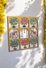 StepsToDo Jharokha Backdrop Frame with Lotus, Cow, and Calf. 18 Inch. Hand-Painted. Mirror Work. Traditional Decorative Wall Showpiece. Ethnic Wall Hanging. Auspicious Festive Gift. Handcrafted