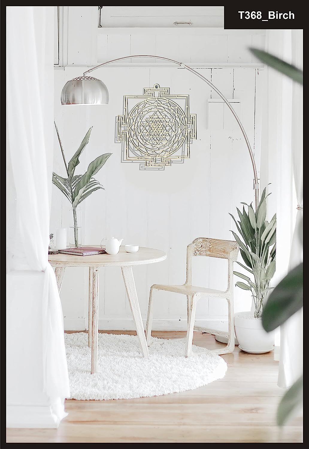 Sri Yantra – Hand-Painted Wooden Wall Art
