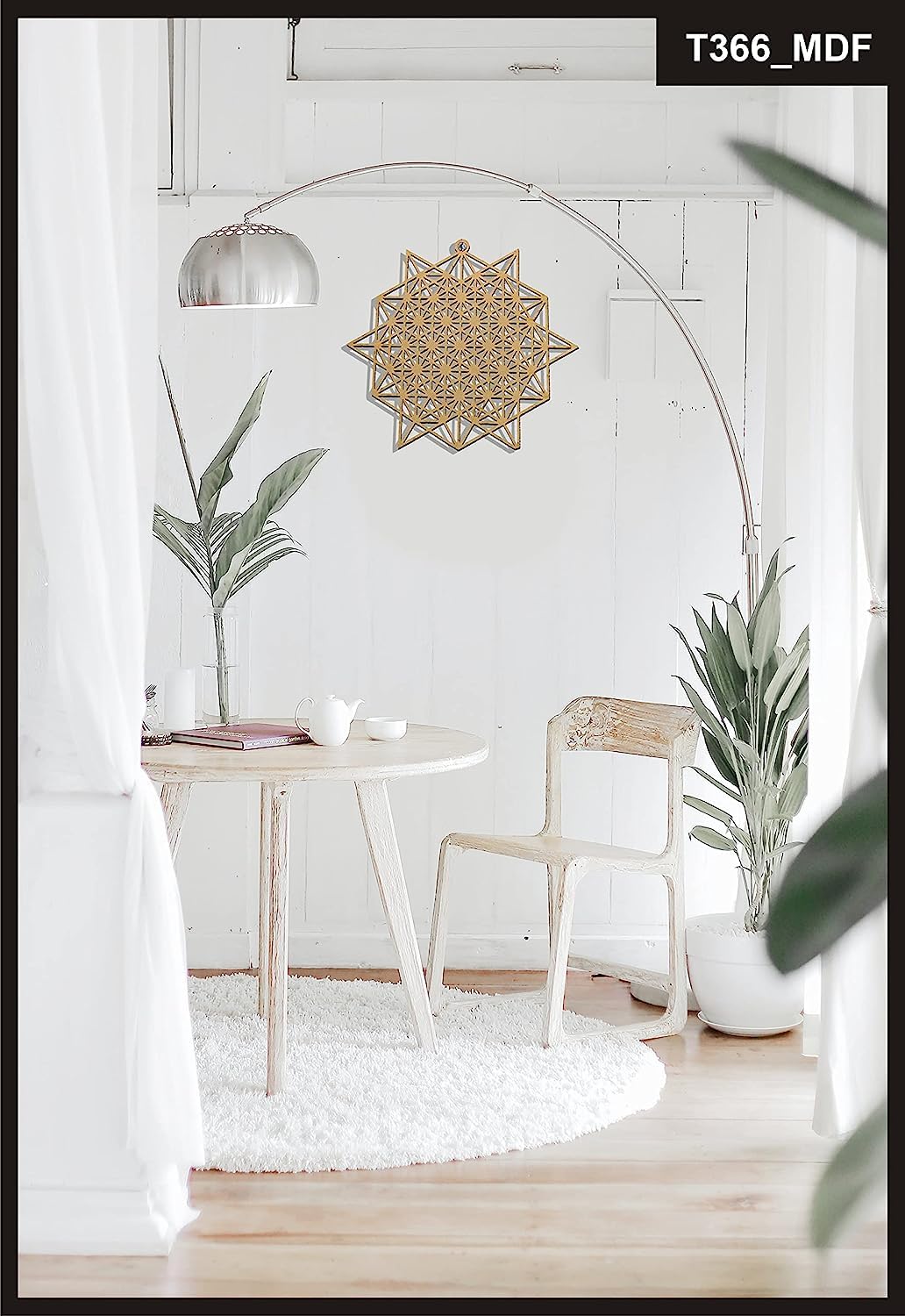 Tetrahedron Grid of Life – Hand-Painted Wooden Wall Art