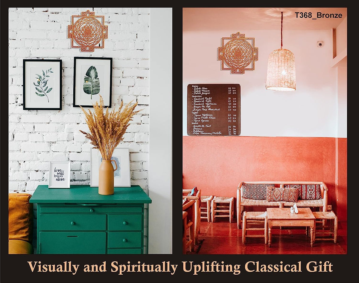 Sri Yantra – Hand-Painted Wooden Wall Art