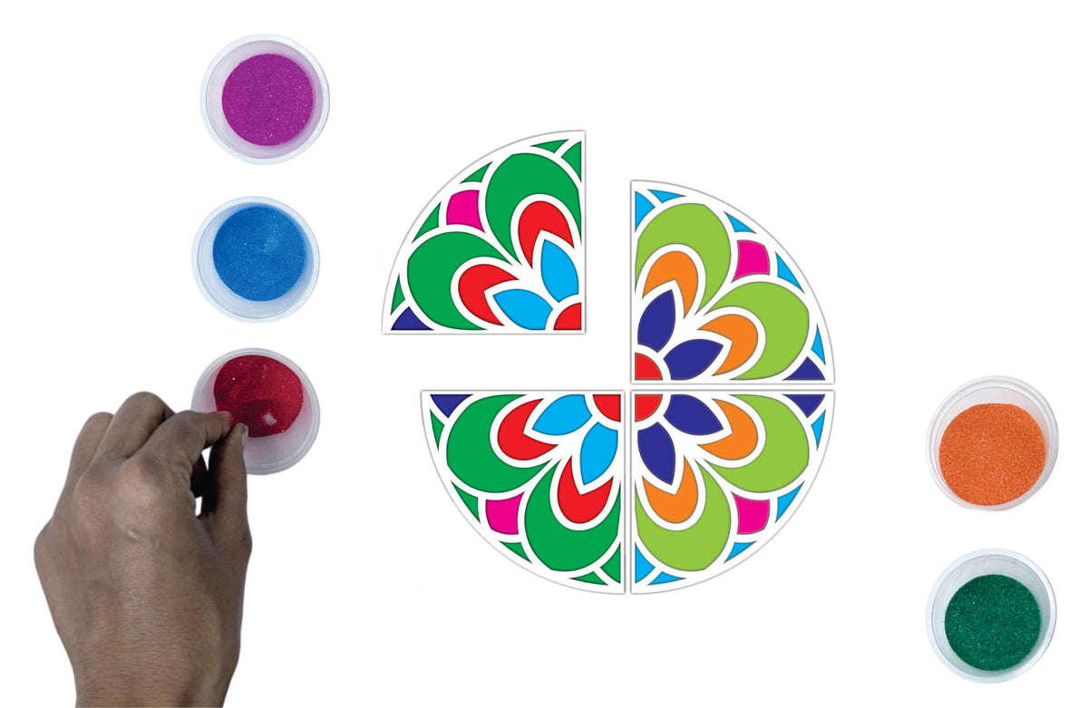 Large Reusable Floating Rangoli Mat – Design 28