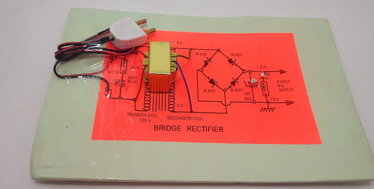 Pre-assembled bridge rectifier on cardboard
