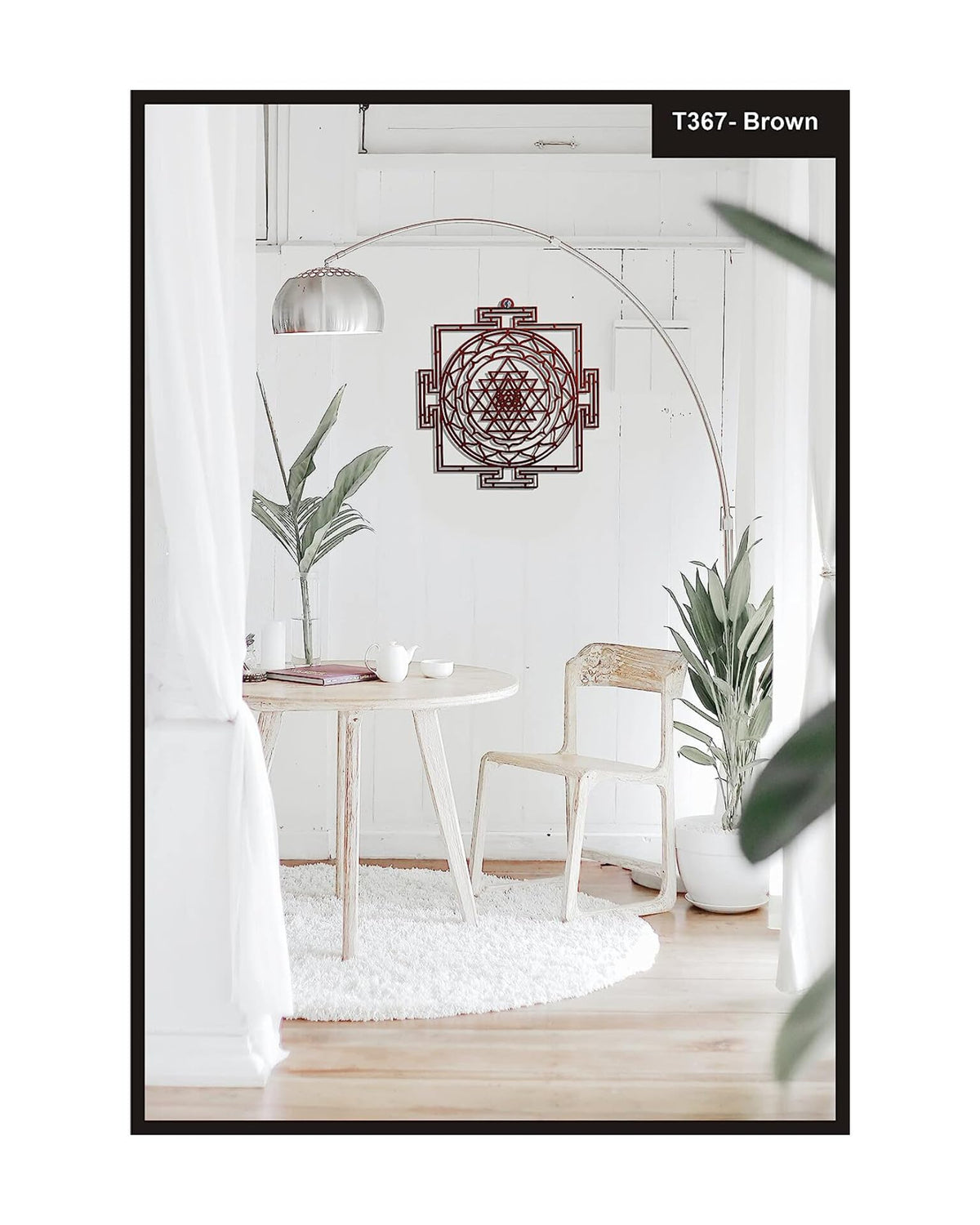Sri Yantra – Hand-Painted Wooden Wall Art