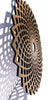 Angular Torus Flower – Hand-Painted Wooden Wall Art