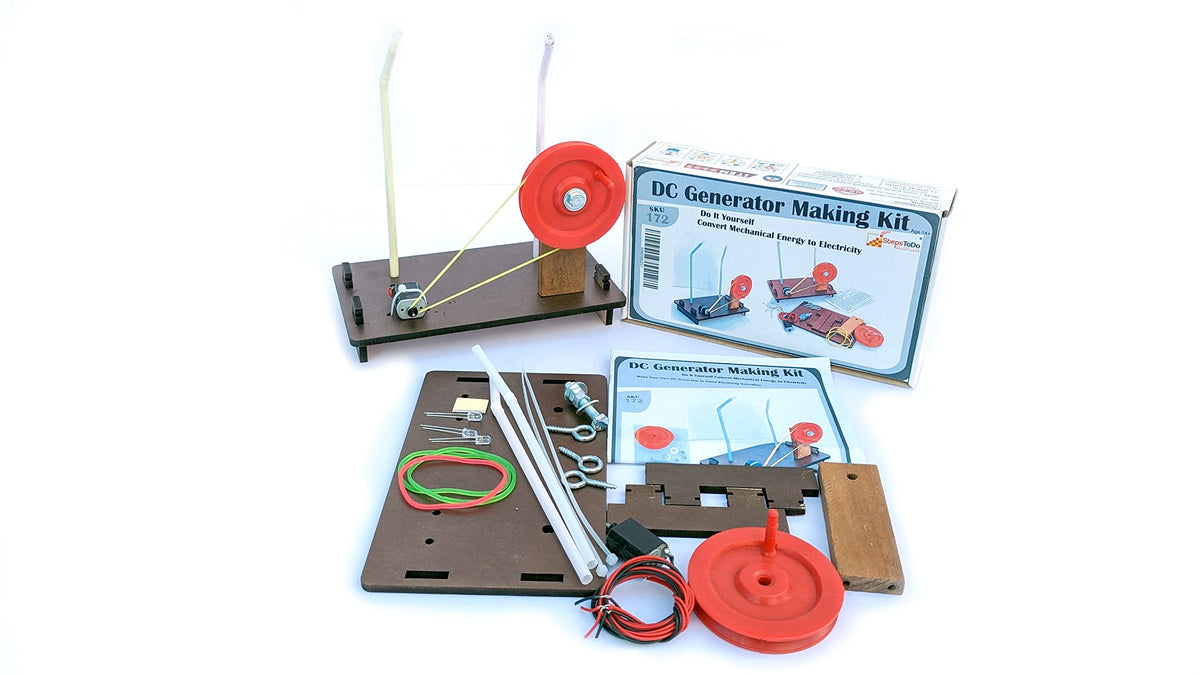 DIY DC Generator Kit – Mechanical to Electrical Energy