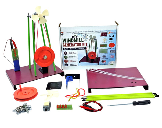 Windmill Generator Kit, 2-in-1 Wind & Hand Pulley Model