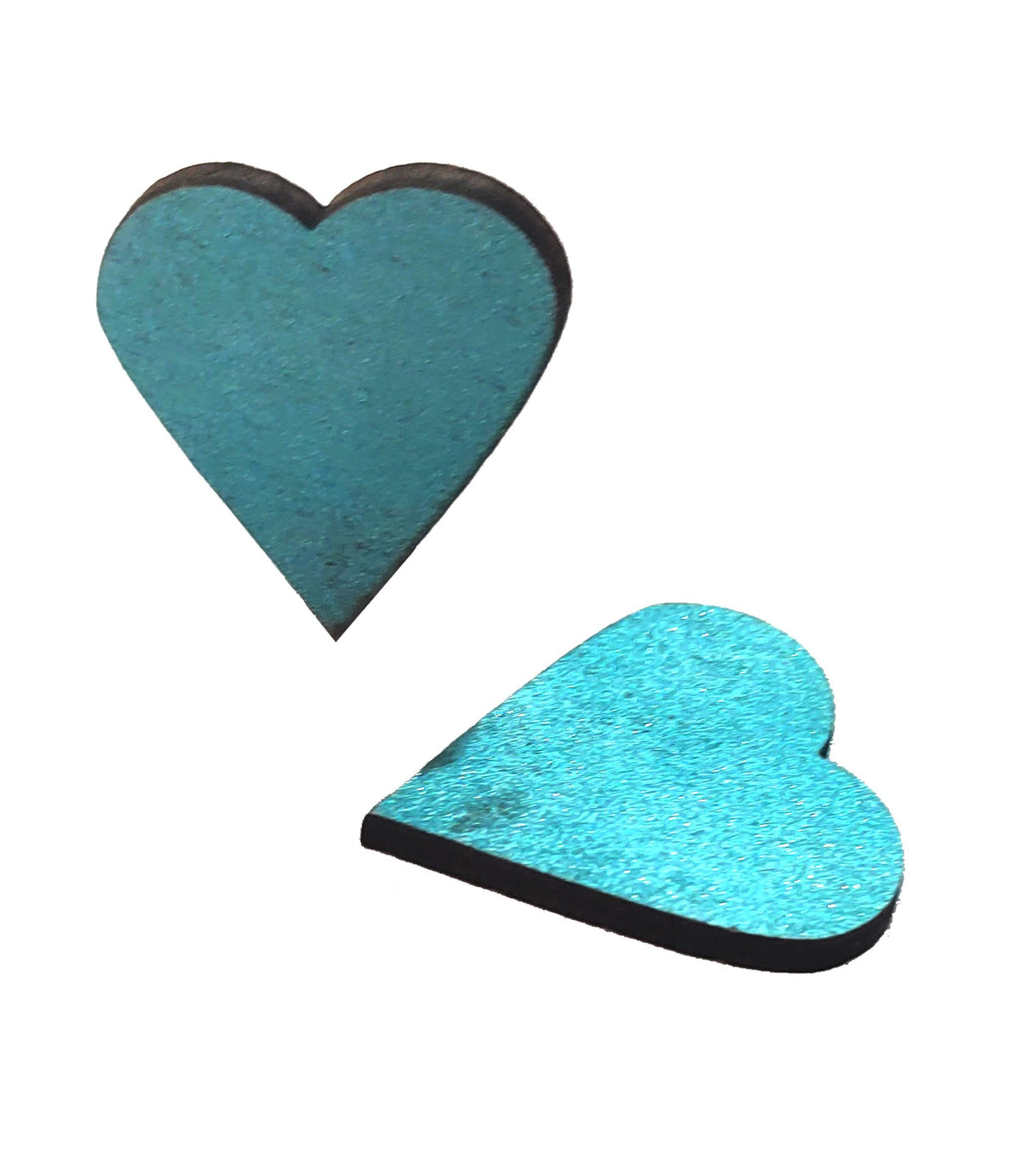Ocean Blue Wooden Heart Cutouts – Pack of 100