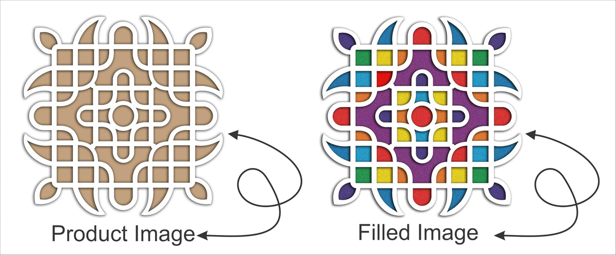 Reusable Floating Rangoli Mat – Design 93, 11.5 Inch