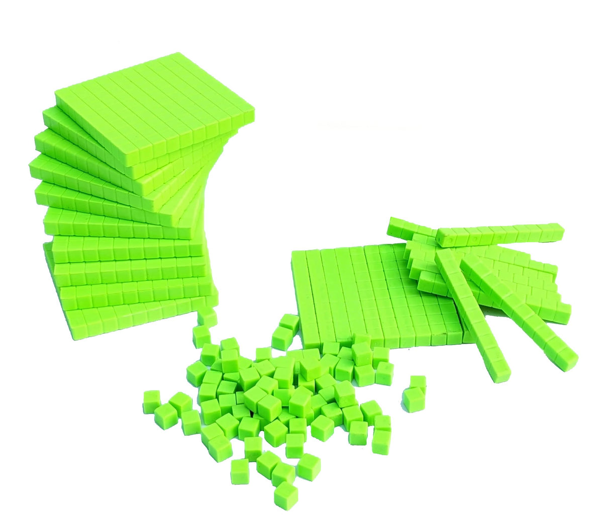 Base Ten Blocks Kit – 140 Pieces, Mats & Activity Book, Without Cube
