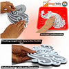 Floating Rangoli Set of 8 – 12-Inch Peacocks, 5.5/3.5-Inch Lotus, 2.5-Inch Diyas & 4-Inch Laxmi Foot