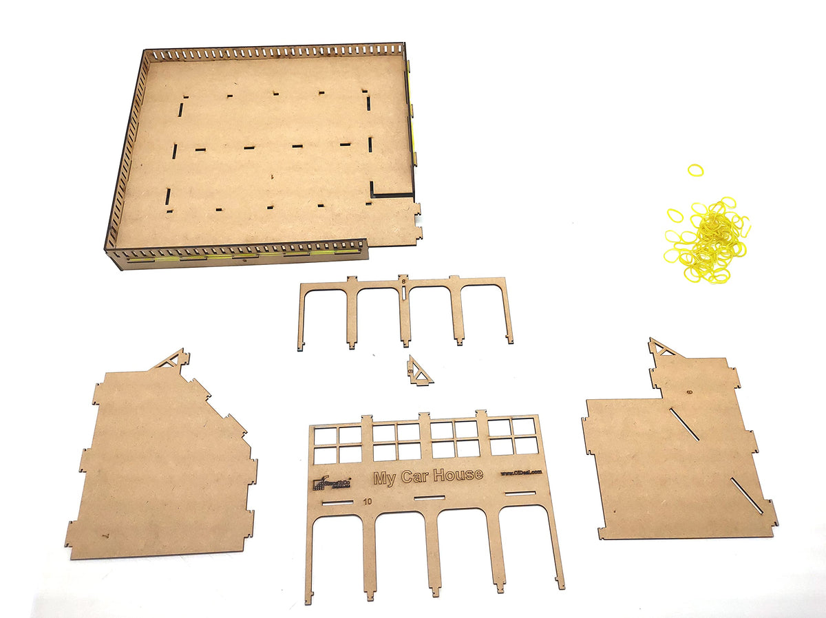Parking Garage Build-and-Paint Kit – 41 × 41 cm