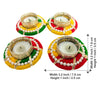 Radha Krishna MDF Rangoli Set with Peacock Feather & Tealights – 9 Pieces