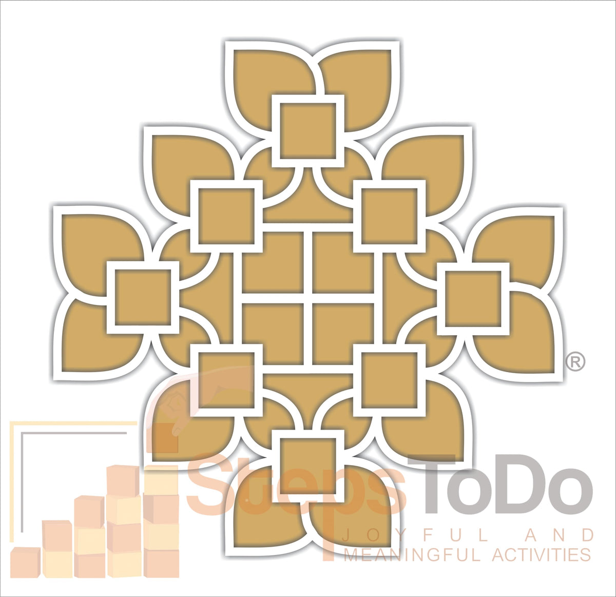 Reusable Rangoli Template Mat – Design 32
