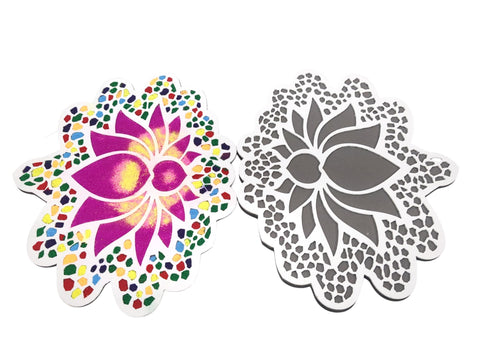 Shree Kamal Floating Rangoli Mats – Set of 2