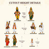 StepsToDo Vithoba Rukhamai Warkari Decoration Standee Set for Ganpati, Home Mandir, Pooja Room & Maharashtra Festival Décor
