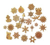 StepsToDo _ Snowflake Party Decoration Foam Ornaments Gift Set | Total 45 Pieces | Silver - Golden Hanging Ornaments (T348)