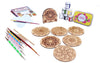 StepsToDo _ Wooden Dot Mandalas Paint 'Kit - F' | DIY Mandala Coaster Painting Kit | Mandala Art Kit with Tools & Acrylic Colours | Dot Mandala Art Kit (T402)