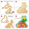 Set of 5 Wooden Jigsaw Puzzles. Paintable Animal Puzzle Set for Early Education and Home Schooling. Montessori Learning Toys (32 Wooden Pieces + 5 Wooden Frame) 5 Different Patterns (T294)