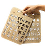 Montessori Wooden Hindi Alphabet Stencil Boards (Set of 2) | Tracing Kit for Hindi Varnamala | Sensory Tracing Activity Using Clay, Salt, Sand, Grains, Pencils, Etc. (T297)