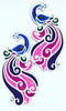 Floating Rangoli Set of 8 – 12-Inch Peacocks, 5.5/3.5-Inch Lotus, 2.5-Inch Diyas & 4-Inch Laxmi Foot