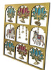 StepsToDo Jharokha Backdrop Frame with Lotus, Cow, and Calf. 18 Inch. Hand-Painted. Mirror Work. Traditional Decorative Wall Showpiece. Ethnic Wall Hanging. Auspicious Festive Gift. Handcrafted