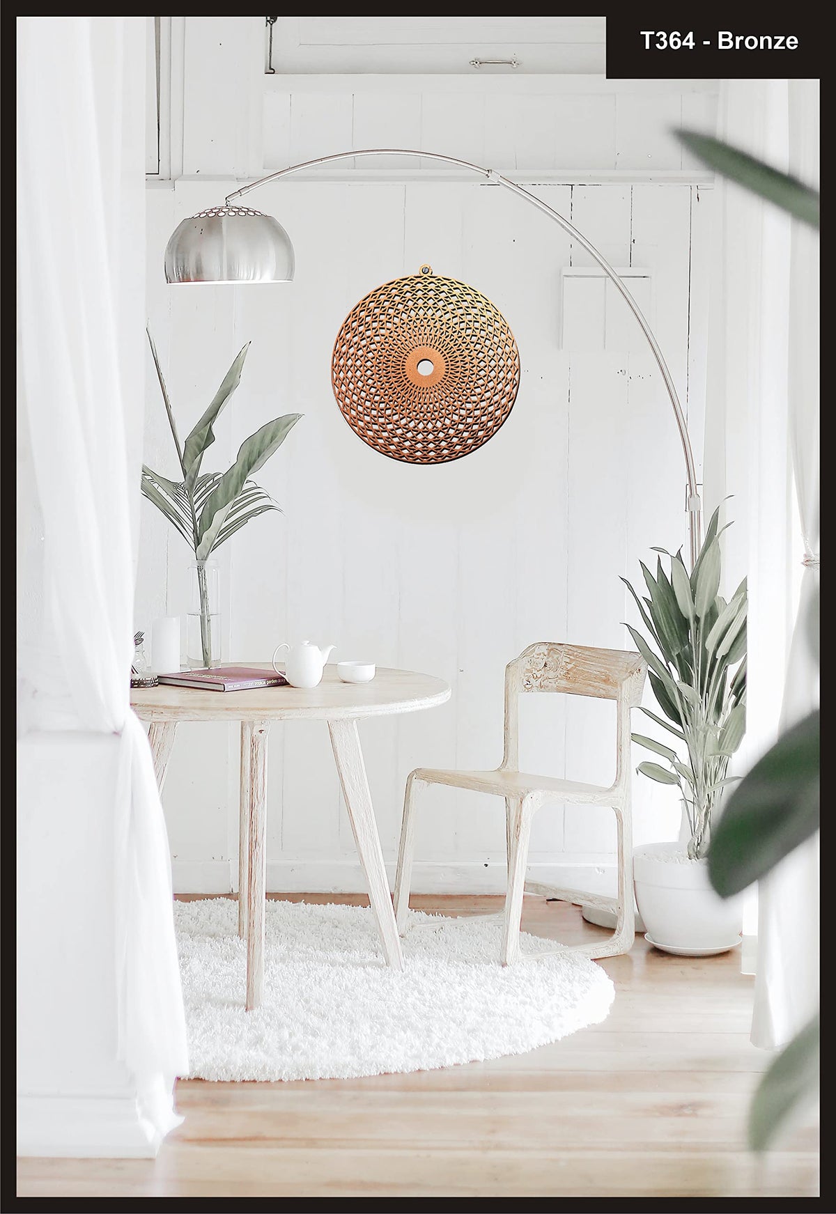 Round Torus Flower – Hand-Painted Wall Art