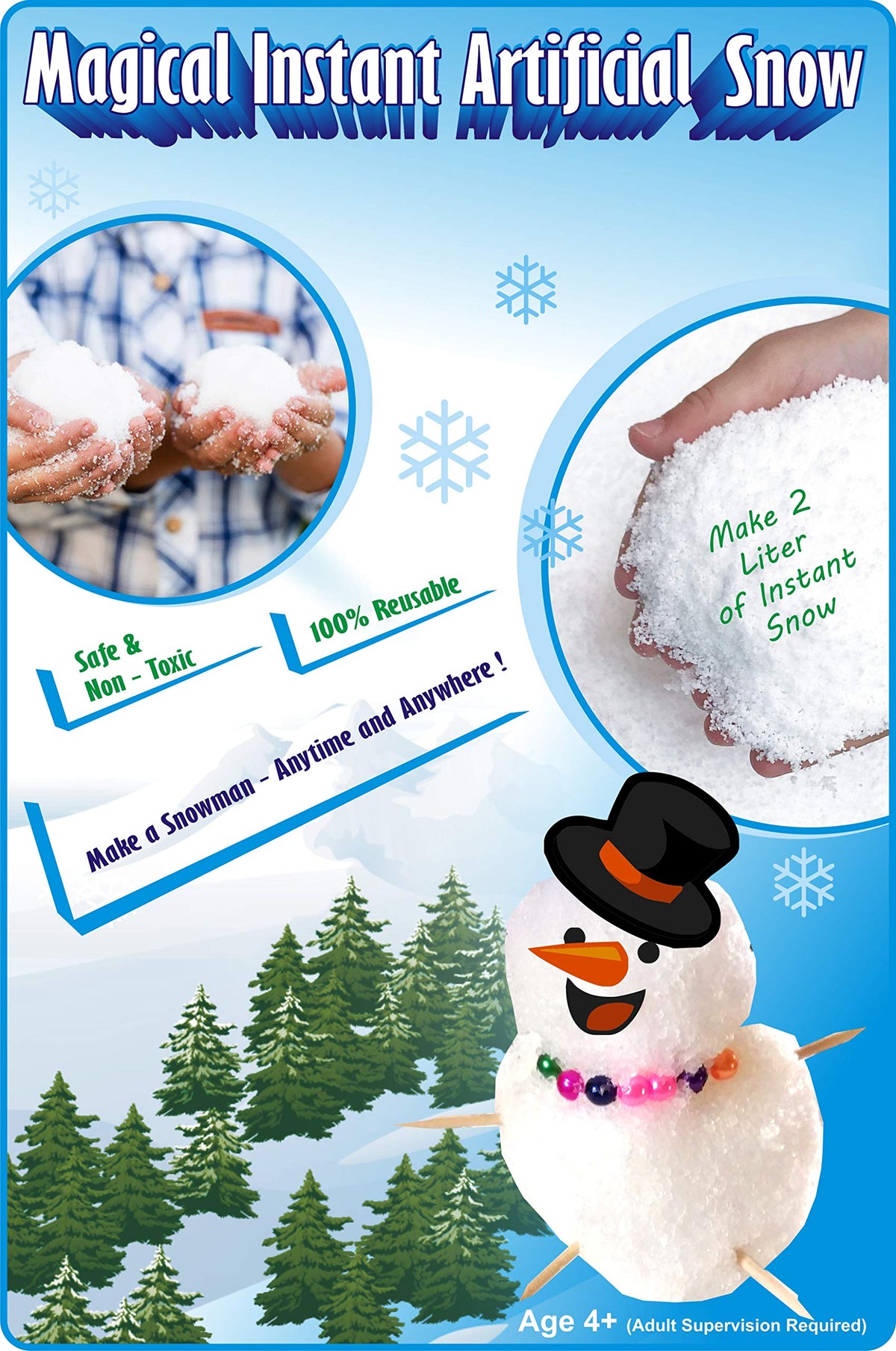 Instant Snow Making Kit – Artificial Snow Powder