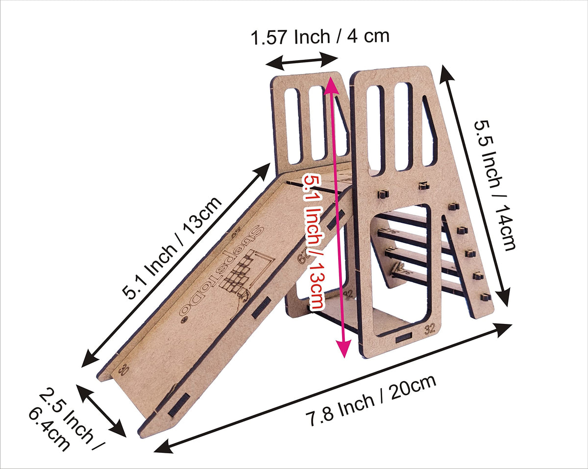 Wooden Doll Playground Build-and-Paint Kit – Slide, Swing, Seesaw & Sandtray