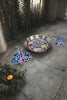 Peacock & Mandala Floating Rangoli – 9 Pieces with Lotus, Diya & Laxmi Paduka