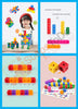 StepsToDo Maths Cubes & Face Plates with Activity & Puzzle Manual. Includes Ten Colors. Number Blocks. Maths Link Cubes. Creative Building Block. Counting Interlinking Cubes.